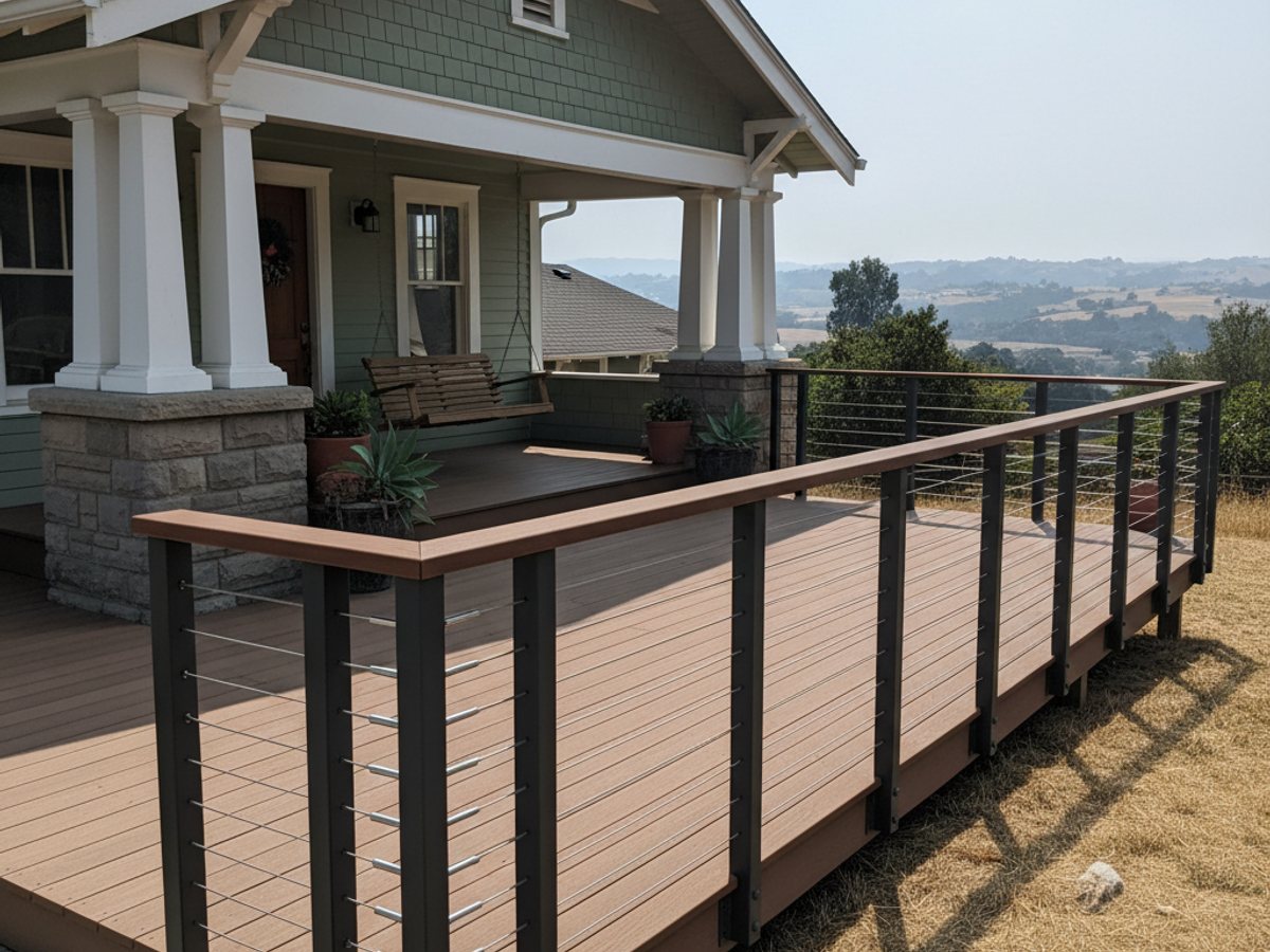 Deck Railing Installation completed by Midway Deck Co in Los Banos, CA